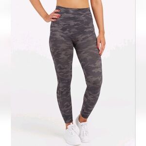 SPANX Women's Look At Me Now High Rise Tummy Control Gray Camo Leggings S NWT